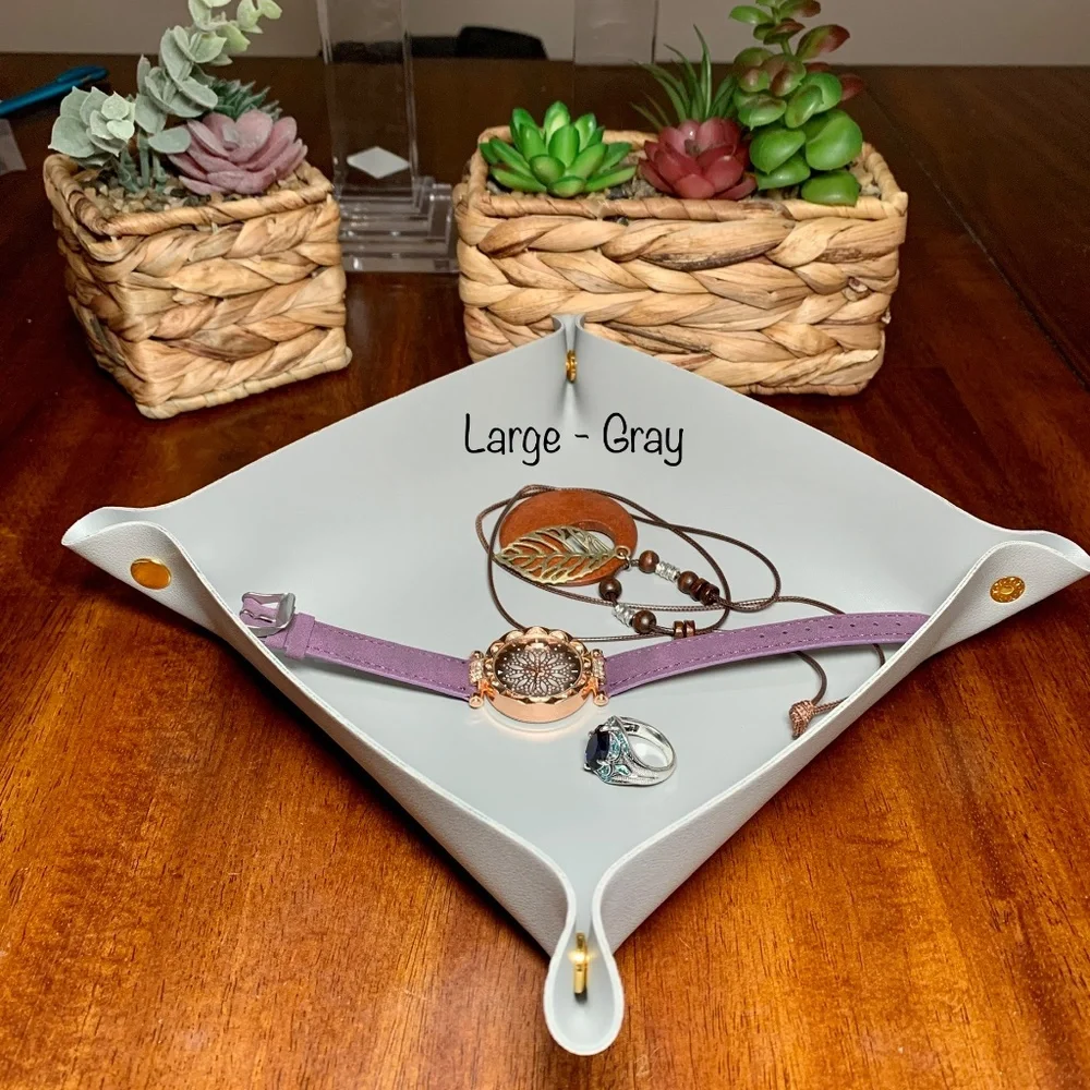 Snap Travel Valet Tray, Catchall, Vegan Leather